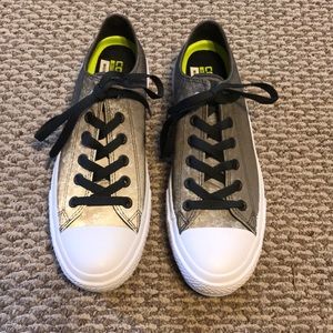 Converse gray iridescent shoes